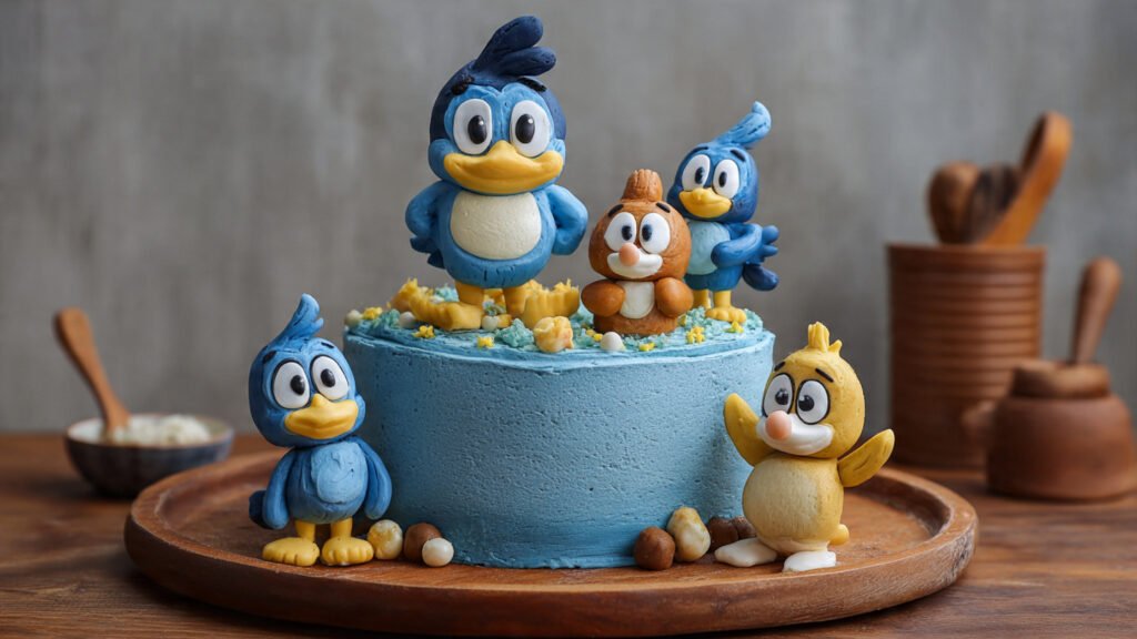 Colorful Bluey Duck Cake Decoration Photos