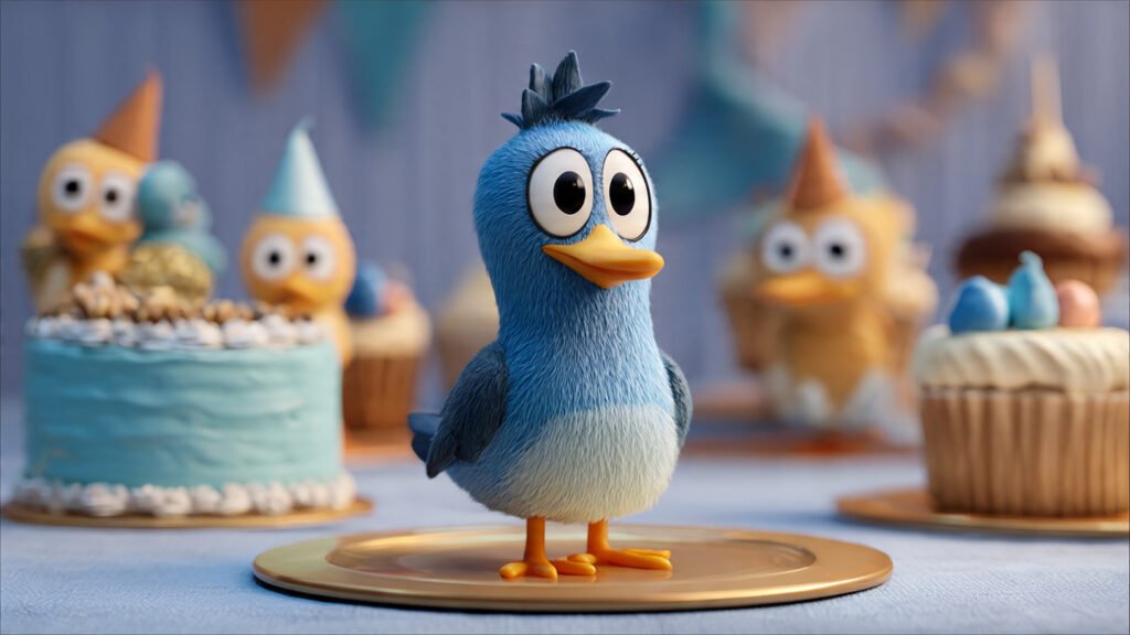 Bluey Duck Cake for Kids Birthday