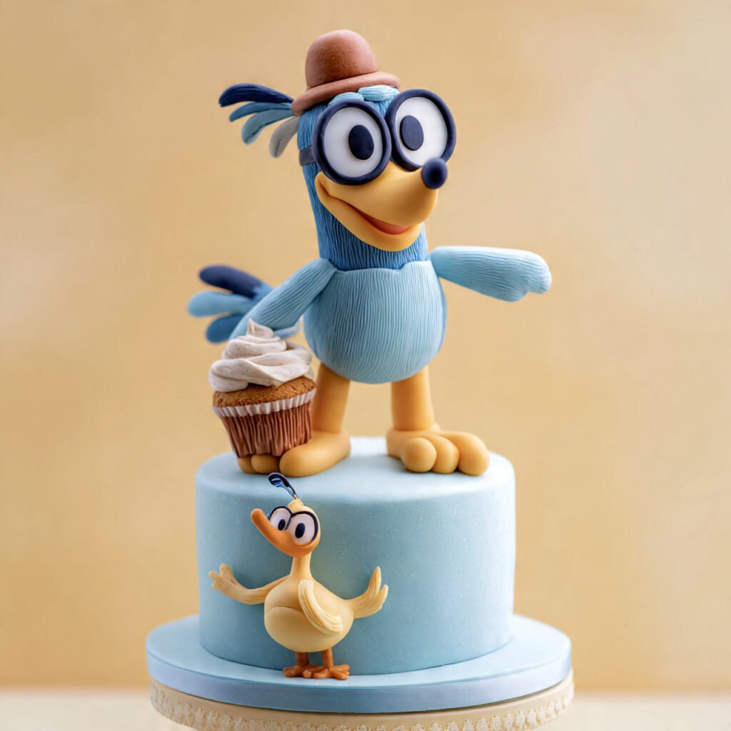 Beautiful Bluey Duck Cake Celebration Pics