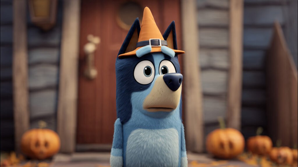 Free Bluey Halloween Party Printable Decorations Set