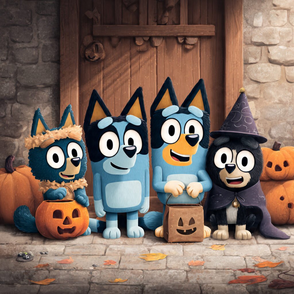 Creative Bluey Halloween Printable Coloring Activities For Children