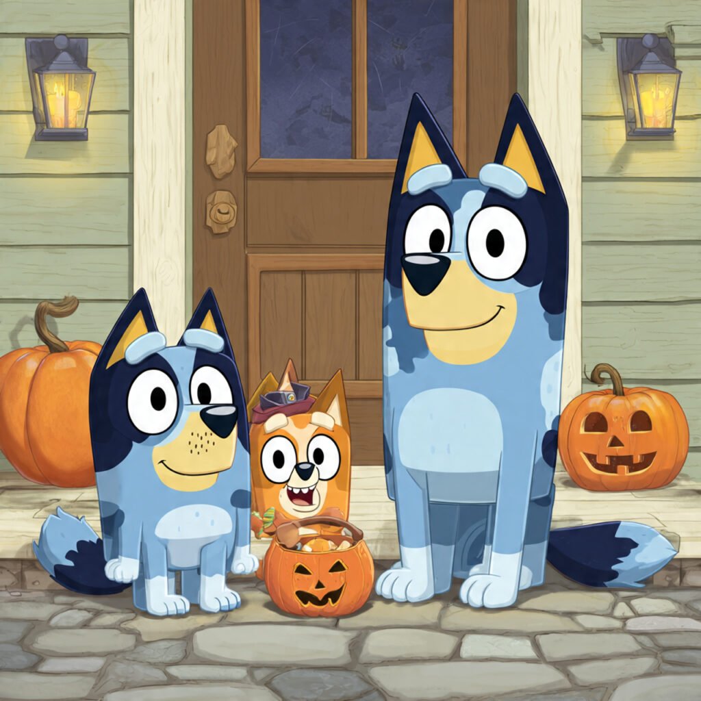 Spooky Cute Bluey Halloween Printable Art For Kids