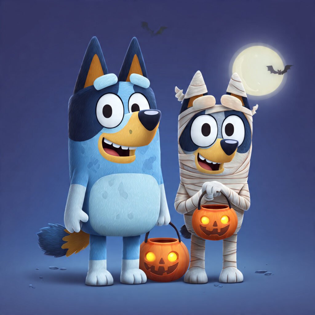 Fun Filled Bluey Halloween Printable Sheets For Kids