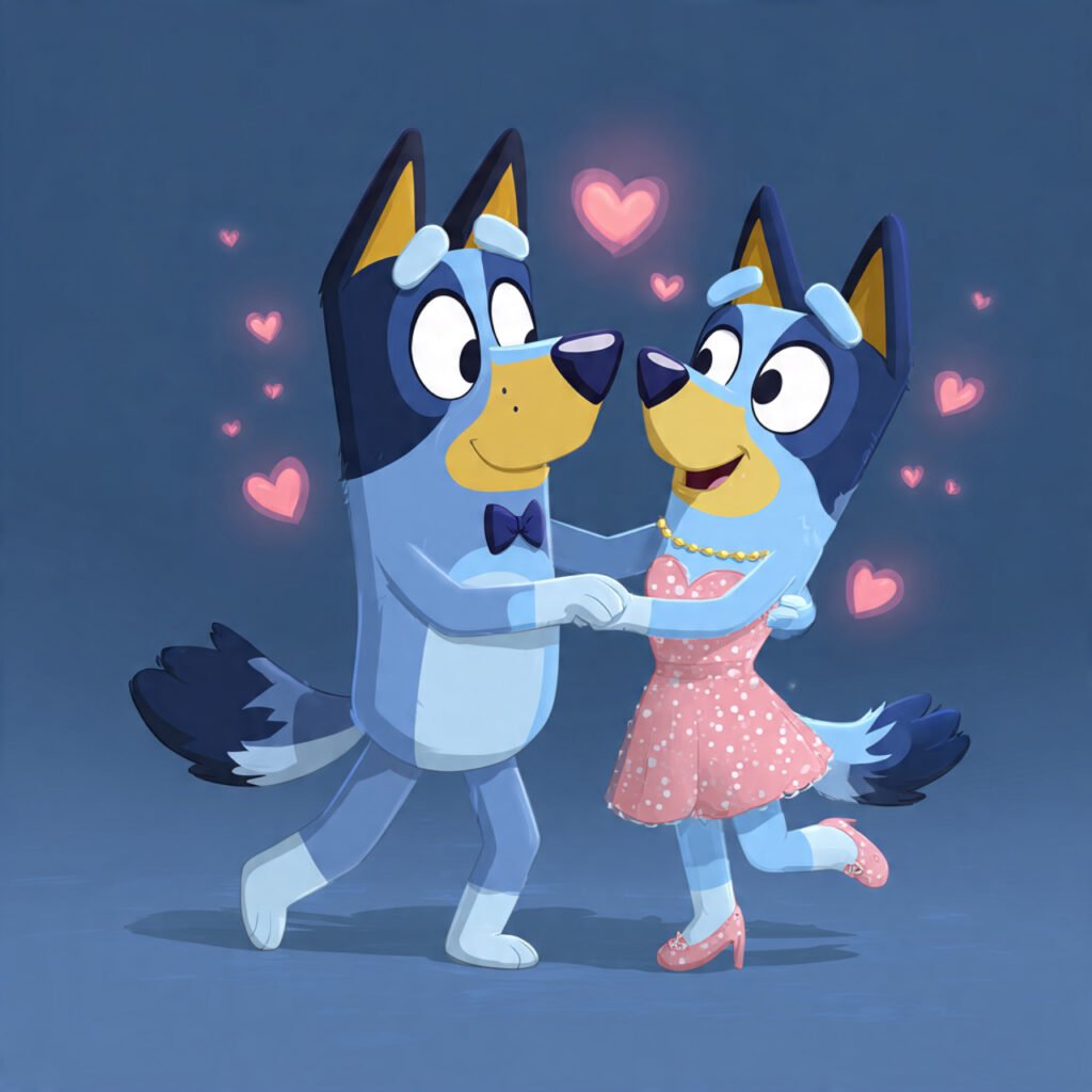 Bluey Valentine Special Dancing Art Images