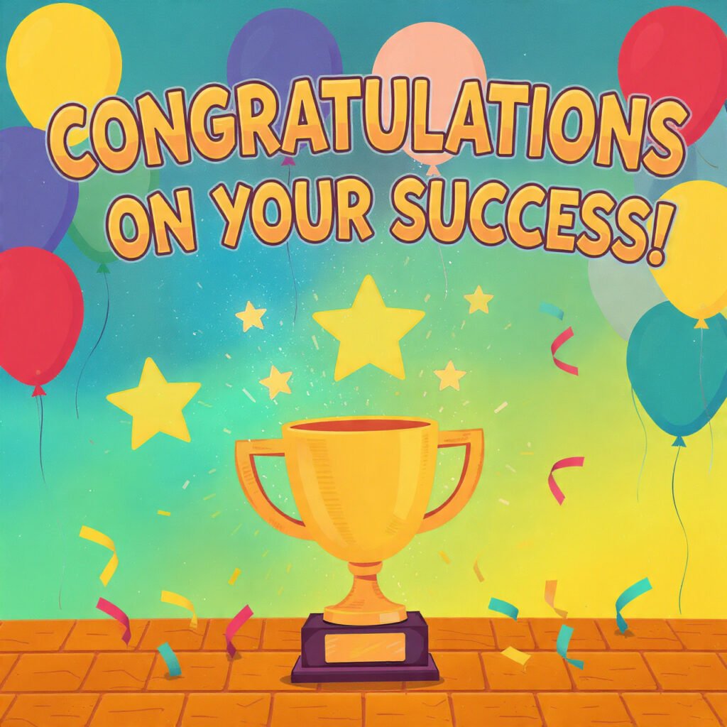 Share happiness with achievement congratulatory pictures