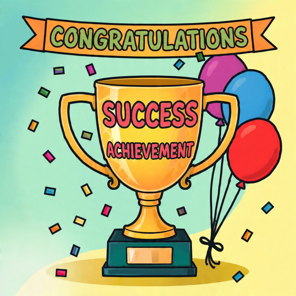 Honor achievements with success congratulation images
