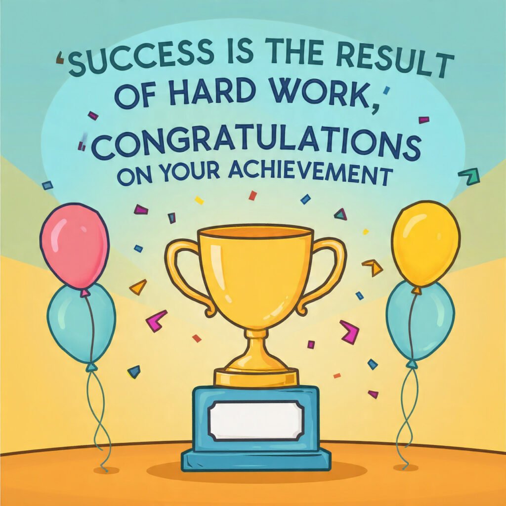 Congratulate someone with achievement celebration pictures