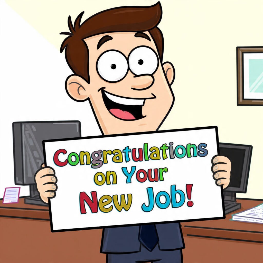 Congrats on landing your dream job today