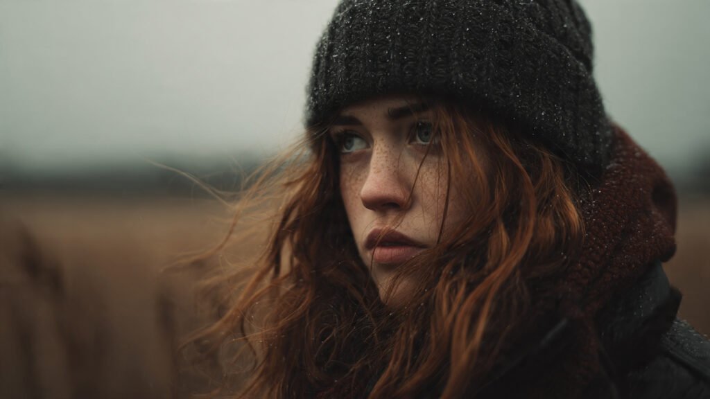 Sad lonely girl ignoring the world