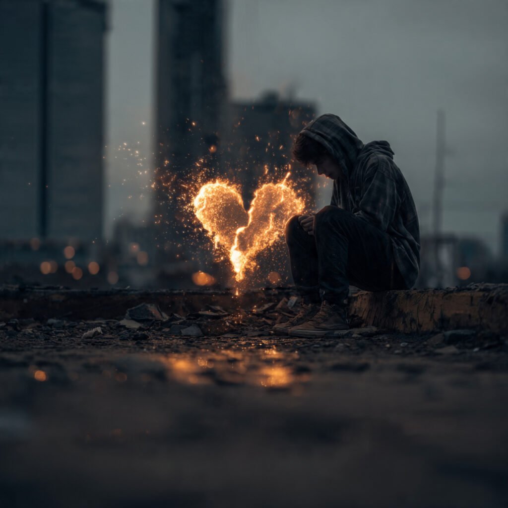 Lost love, broken hearted boy