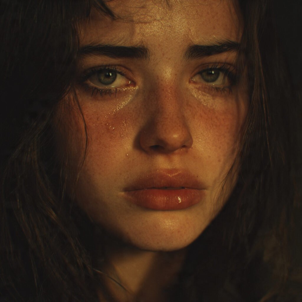 Emotional Sad Face Reaction Image Collection