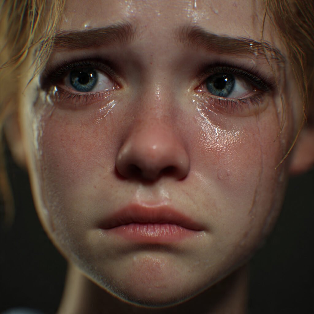 Painful Sad Face Reaction Image Set